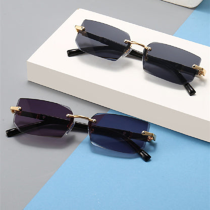 Square Rimless Vintage Sunglasses