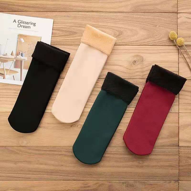 Women's Plush Thermal Mid Tube Socks (5 Pairs)