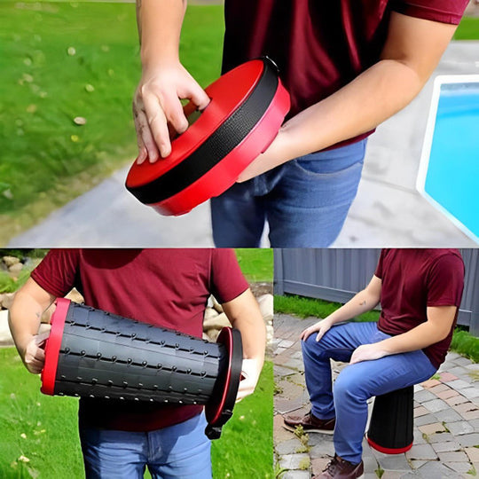 Ultra Light Retractable Stool with Adjustable Heights