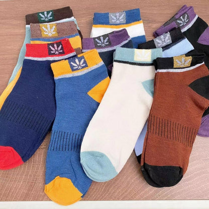 Color Matching Ankle Athletic Socks (10 pairs)