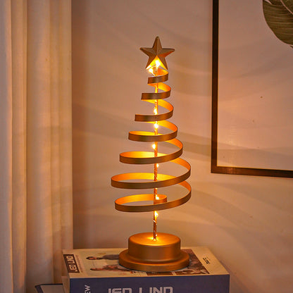 LED Spiral Christmas Tree Table Lamp