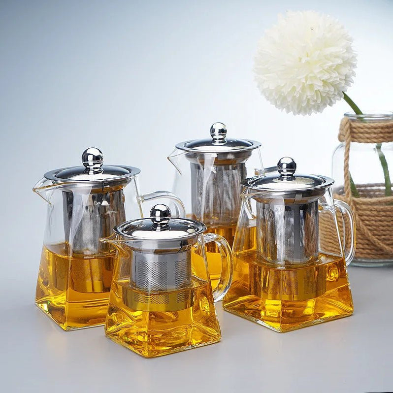 Heat-Resistant Glass Teapot with Infuser