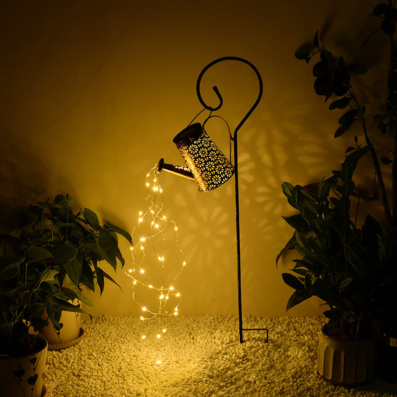 Solar LED Watering Can String Lights