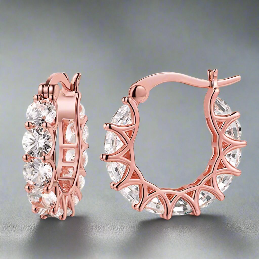 Zirconia Hoop Earrings