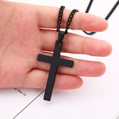 Men's Stainless Steel Cross Pendant Necklace