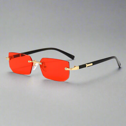 Square Rimless Vintage Sunglasses