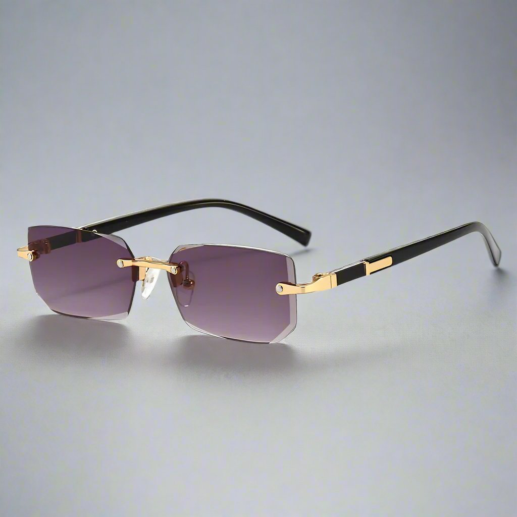 Square Rimless Vintage Sunglasses