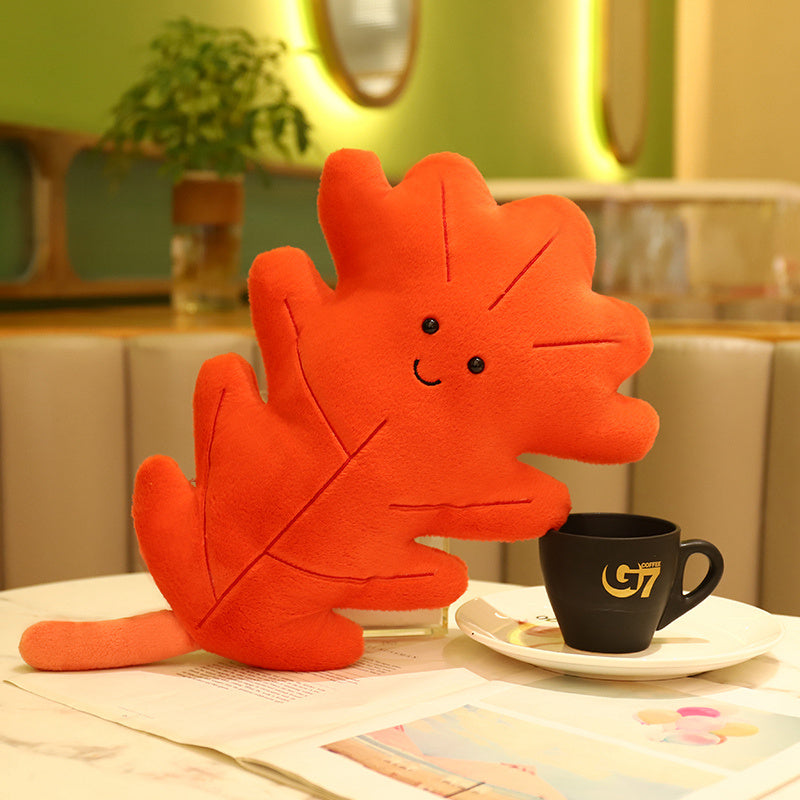 Kawaii Plush Leaf Pillow