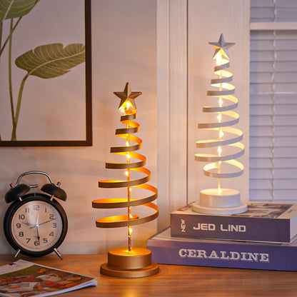 LED Spiral Christmas Tree Table Lamp