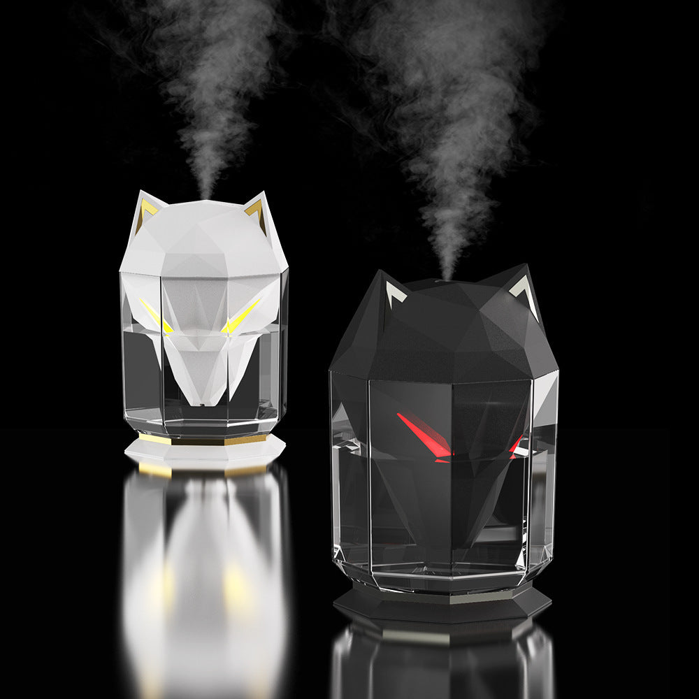 LED Wolf Head Desktop Air Humidifier