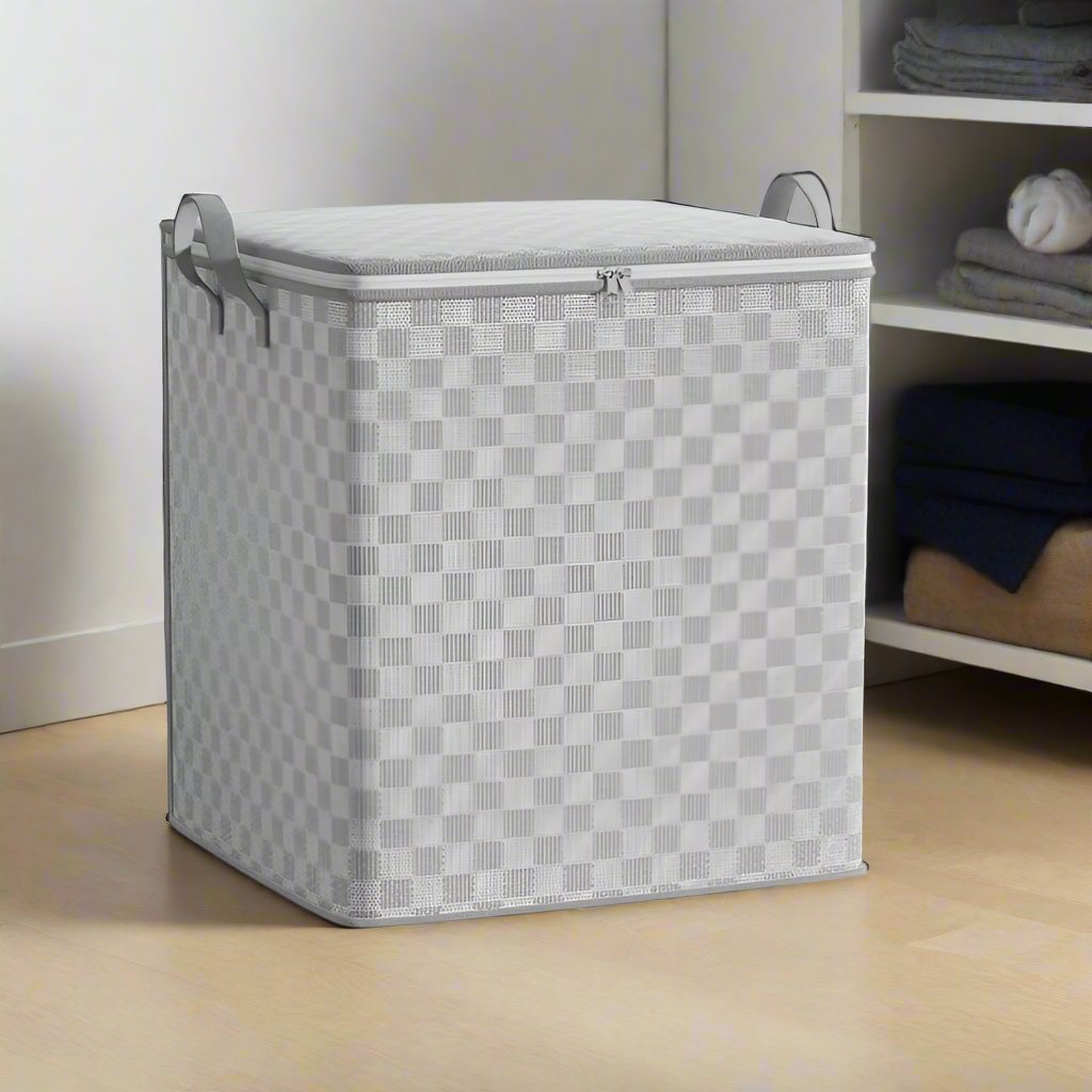 Chessboard Grid Moving Finishing Large Capacity Clothing Storage Bag