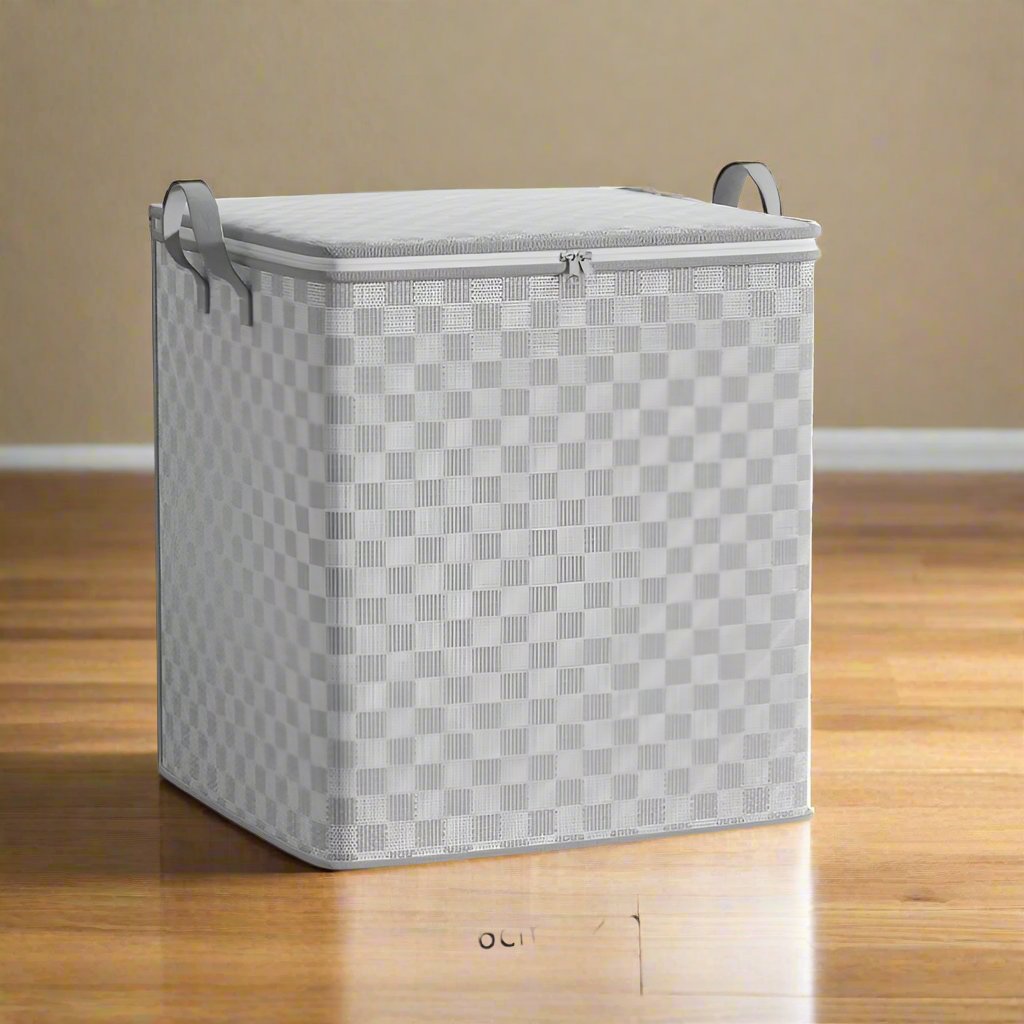 Chessboard Grid Moving Finishing Large Capacity Clothing Storage Bag