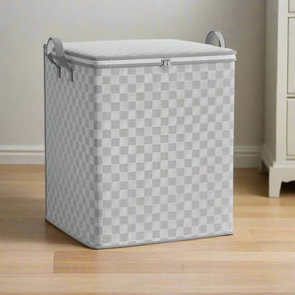 Chessboard Grid Moving Finishing Large Capacity Clothing Storage Bag