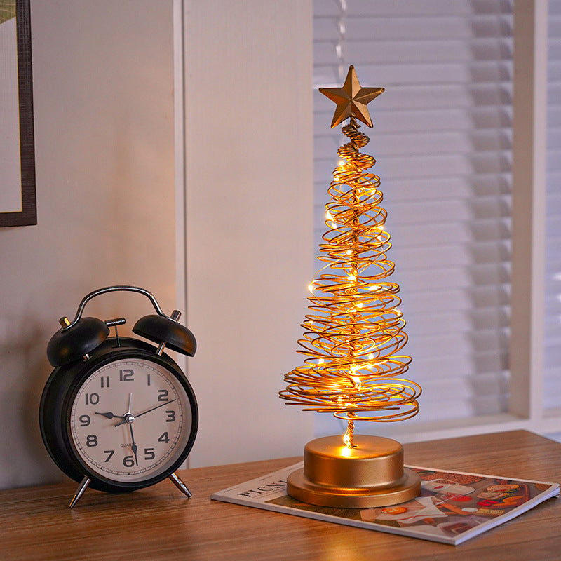 LED Spiral Christmas Tree Table Lamp