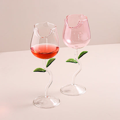 Rose Wine Goblets