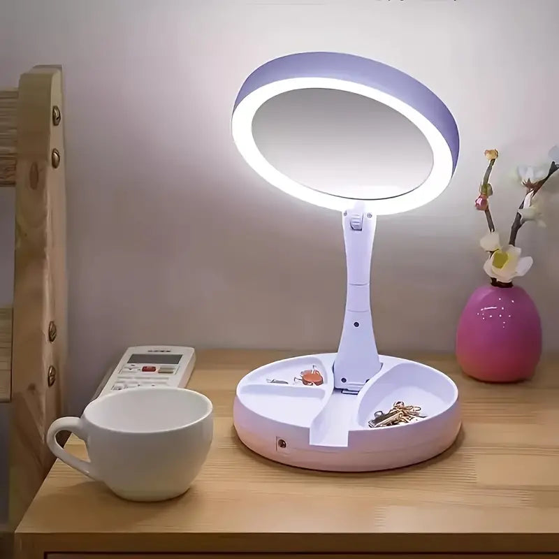 LED Foldable Vanity Mirror