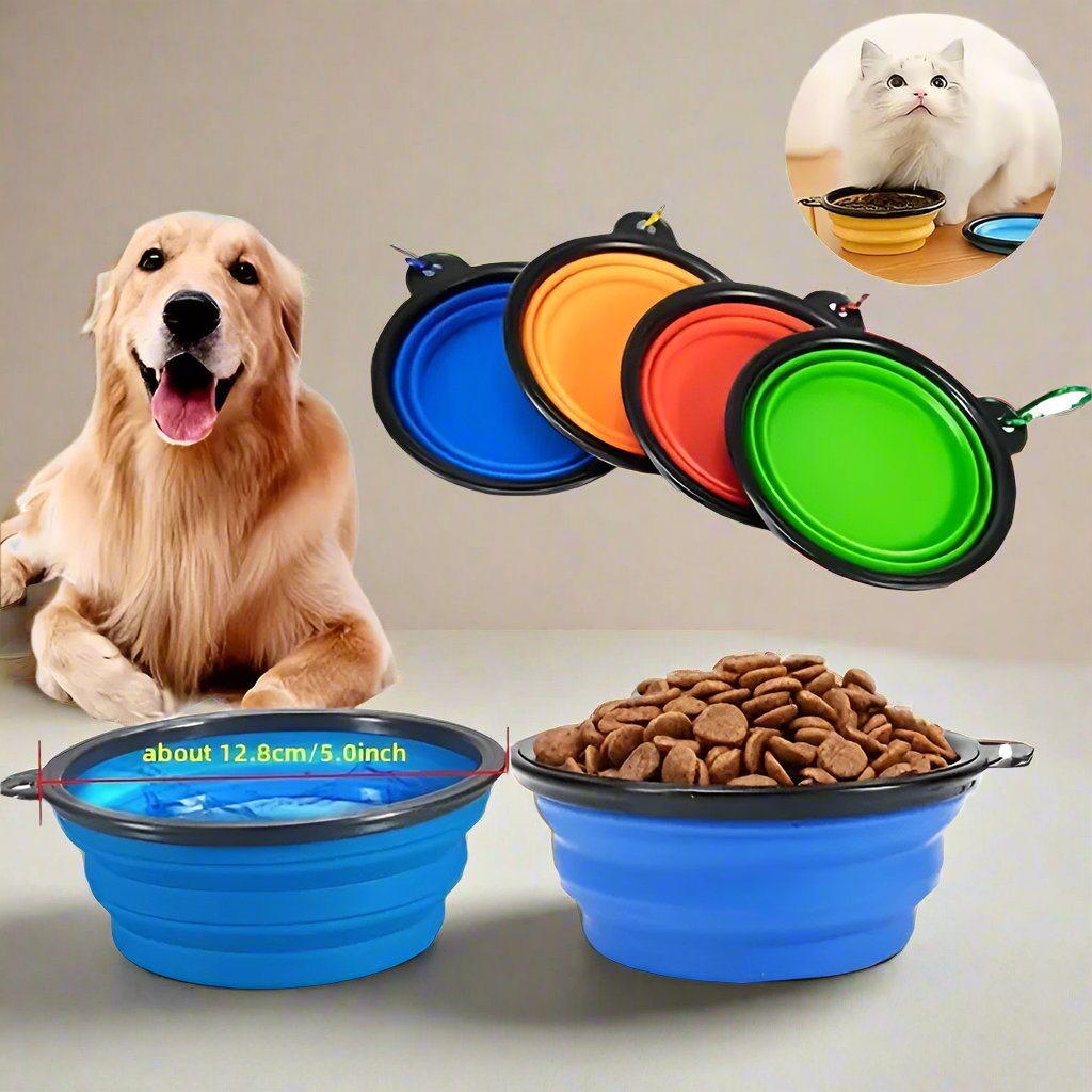 Portable Folding Pet Bowl with Keychain